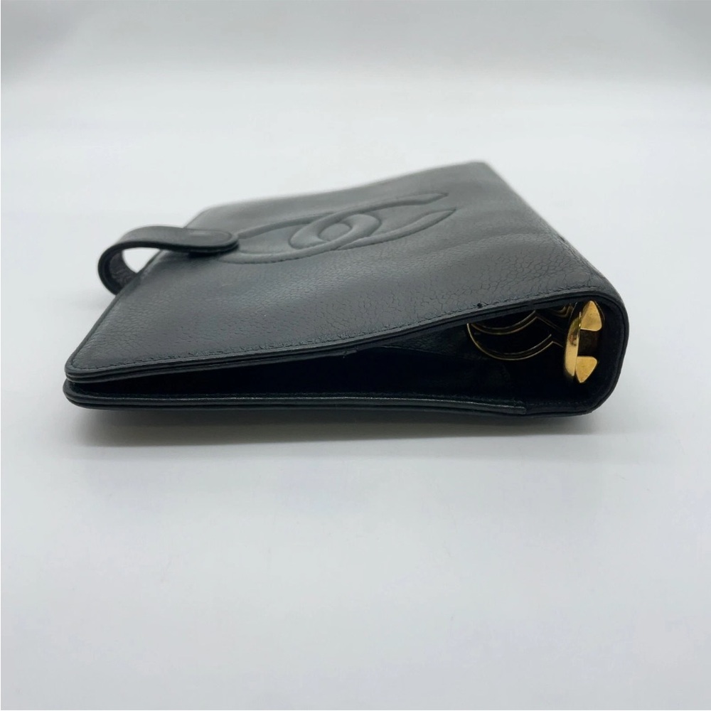 CHANEL Black Leather Black Deca Coco Agenda MM + Box + Gift Bag - Picture 8 of 16